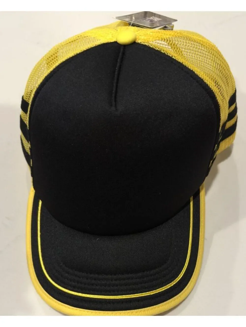 Stranger Things Black & Yellow Trucker Snapback Hat Cap Mesh Adjustable Unisex